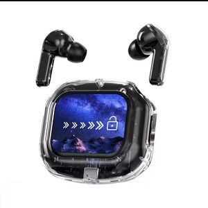 LED color touch wireless waterproof earbuds TWS Q20 NIB